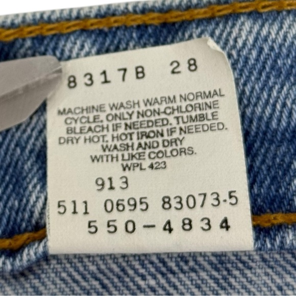 Vintage 550 Levis Men 38 X 29 (actual) Tapered Denim Jeans Made In USA 90s 1995 - Picture 11 of 12